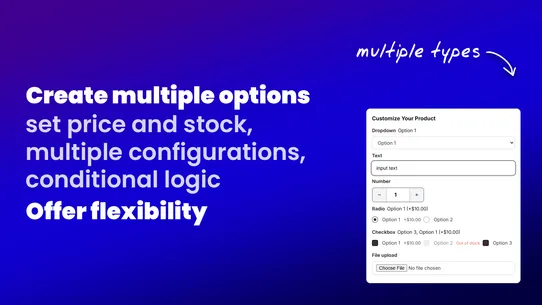 Advanced Product Options screenshot