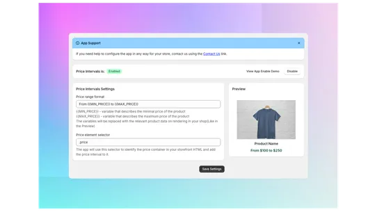 WebPanda | Price Intervals screenshot