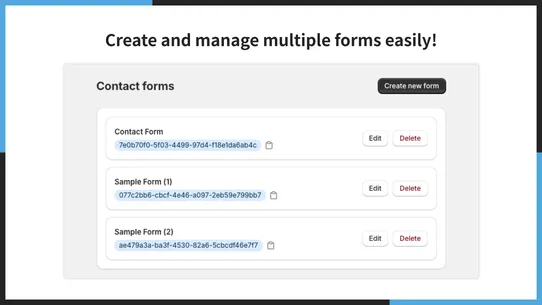 UR: Contact Form Builder screenshot