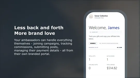 Sonar Seed Gifting &amp; Affiliate screenshot