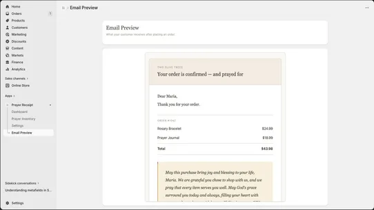PrayerReceipt screenshot