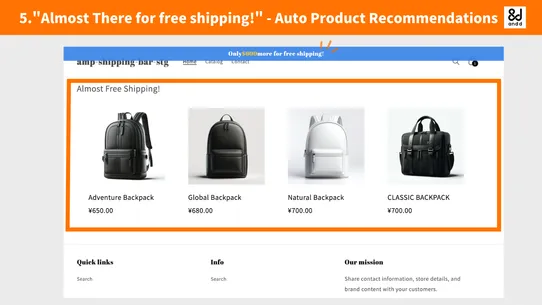 Free Shipping Bar &amp; Upsell.amp screenshot