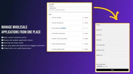 Block Form screenshot