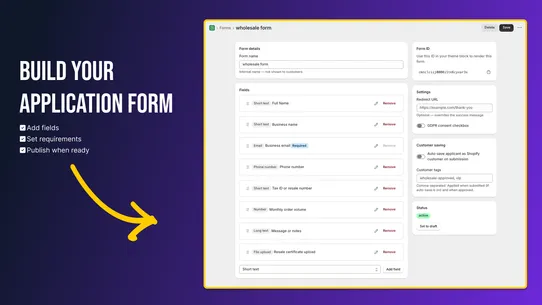 Block Form screenshot