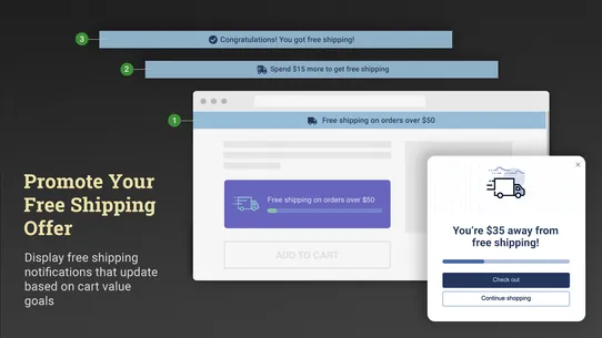 Attrac Popup, Announcement Bar screenshot