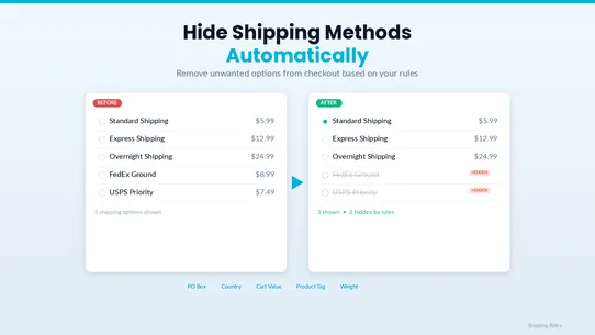ShipGate ‑ Shipping rules screenshot