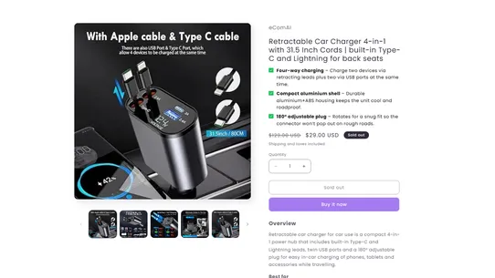 eComAI Product Page Builder screenshot