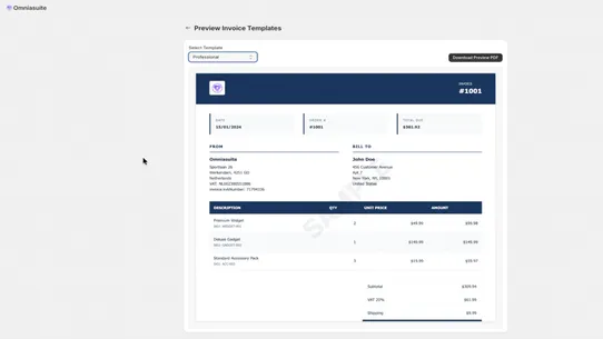 Auto Invoicer by Omniasuite screenshot