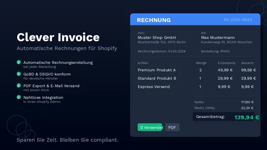 Clever Invoice ‑ E‑Rechnung screenshot