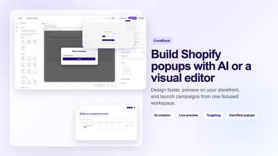 CoroBlock ‑ Popup Builder screenshot