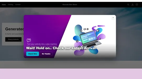 Karoohi Marketing Popups screenshot
