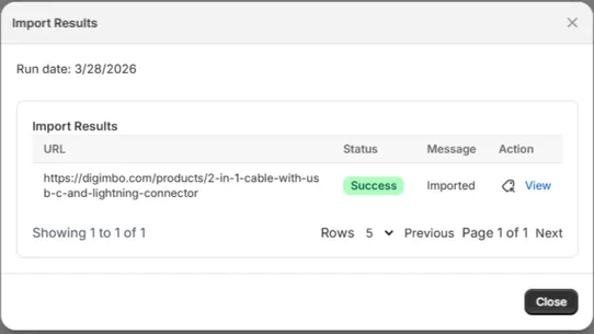 DigiMBO ‑ Product Import screenshot