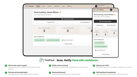 TickPack: Scan, Verify &amp; Pack screenshot