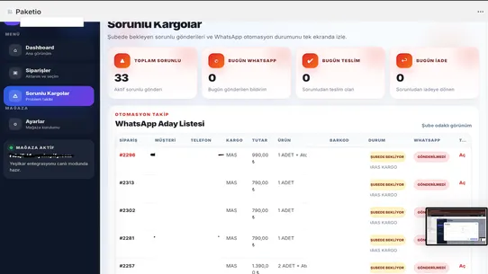 Paketio screenshot