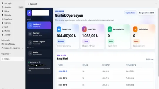 Paketio screenshot