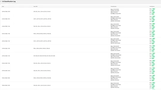 Primis AI HS Codes screenshot