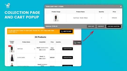 C: Bulk Add to Cart screenshot