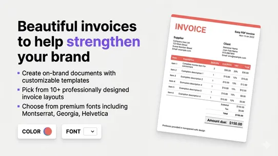 Easy PDF Invoice screenshot