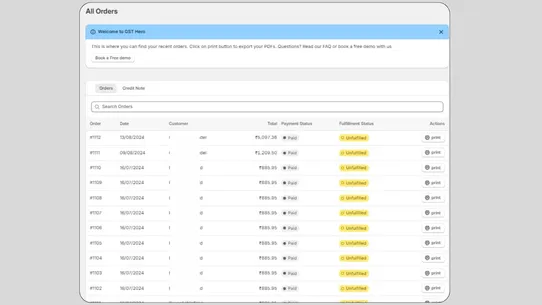 Catalyst ‑ smooth invoicing screenshot