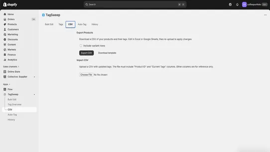 TagSweep screenshot