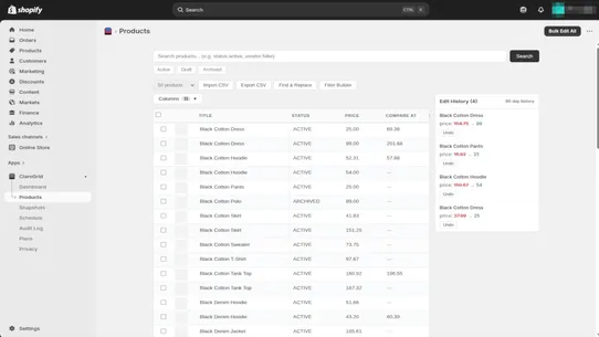 ClaroGrid screenshot
