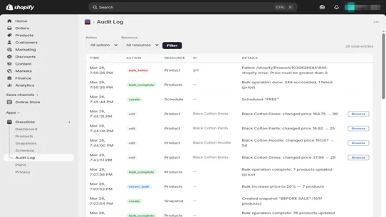 ClaroGrid screenshot