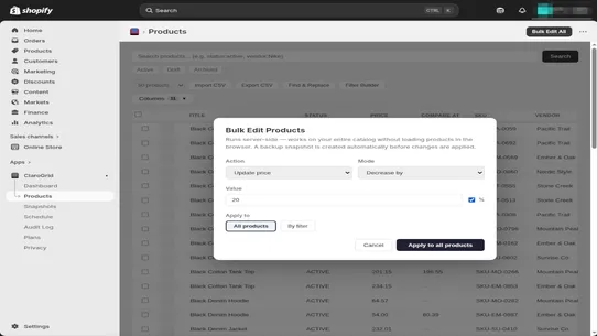 ClaroGrid screenshot