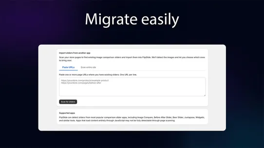FlipSlide Before After Image screenshot