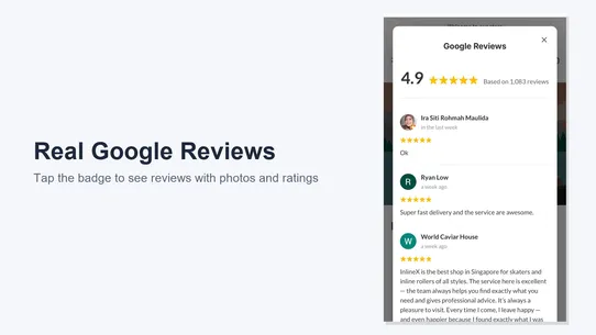 LogoBadge ‑ Google Reviews screenshot