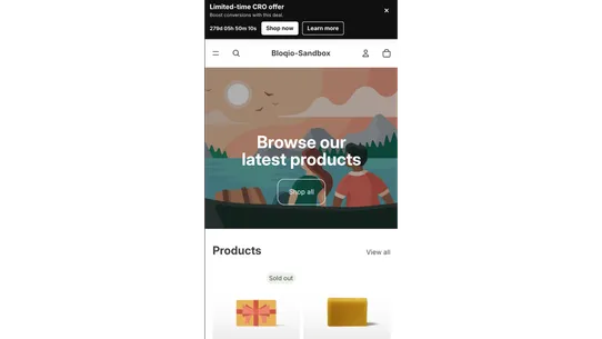 Bloqio CRO TopBar screenshot
