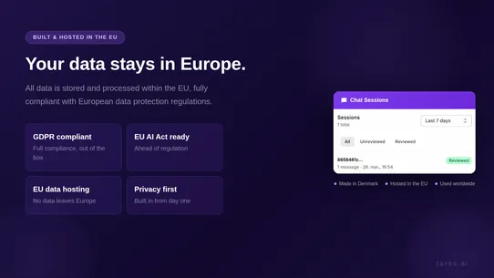 Taros ‑ Automated Support Chat screenshot
