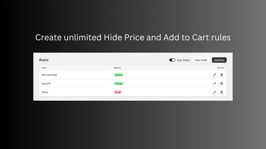 HIDR: Hide Price &amp; Add to Cart screenshot
