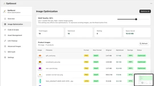 OptiBoost screenshot