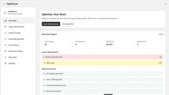 OptiBoost screenshot
