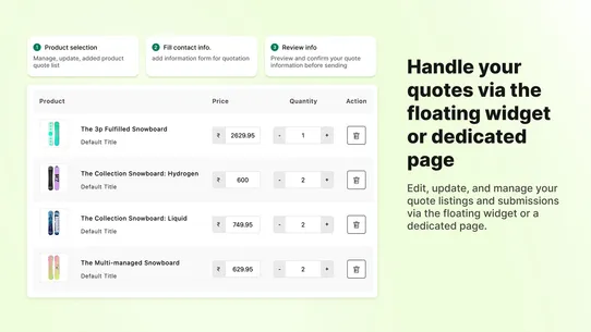 SK Request a Quote, Hide Price screenshot