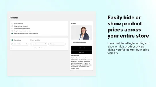 SK Request a Quote, Hide Price screenshot