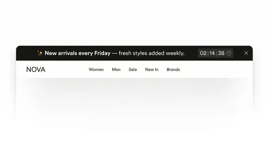 Crest Announcement Bar screenshot