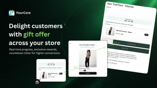 FourCore Free Gift Upsell BOGO screenshot