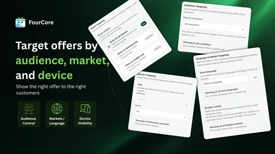FourCore Free Gift Upsell BOGO screenshot