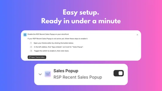 RSP Recent Sales Popup screenshot