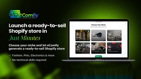 eComlly: AI Store Builder screenshot