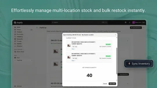 Duplicup ‑ Duplicate SKU Sync screenshot
