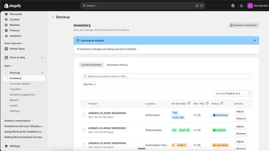 GoStock ‑ Inventory Management screenshot