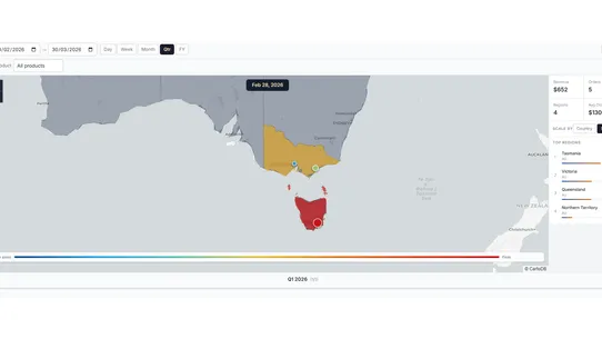 Interactive Sales Heat Map screenshot