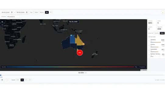 Interactive Sales Heat Map screenshot