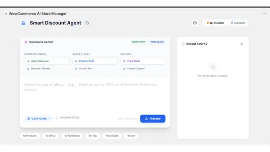WowCommerce AI Store Manager screenshot
