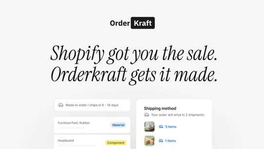 Orderkraft: made to order screenshot