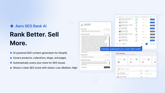 Aero SEO Rank AI screenshot