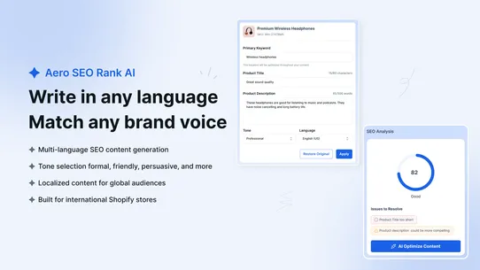 Aero SEO Rank AI screenshot