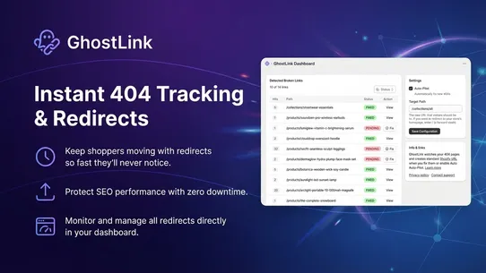 GhostLink – 404 Auto Redirects screenshot
